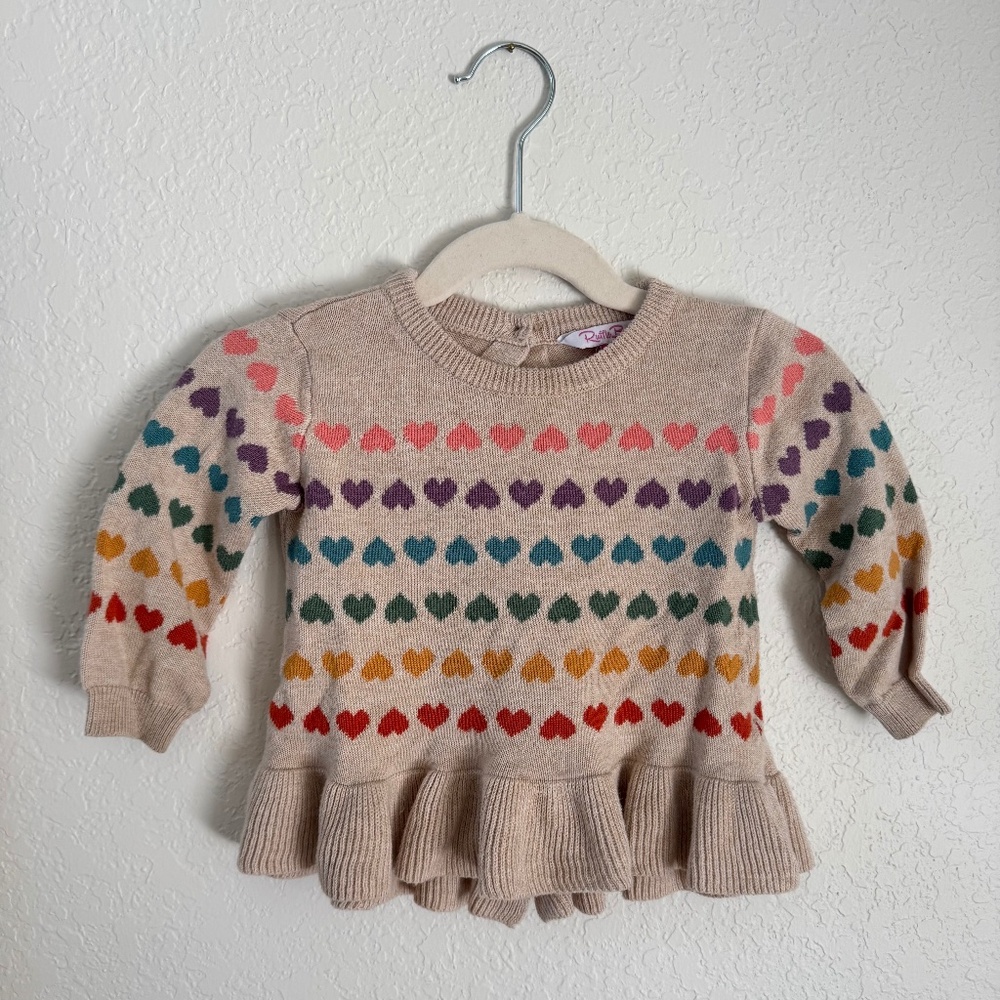 Ruffle Butts Girls Heart Sweater